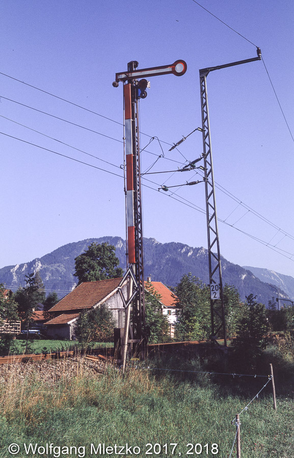 Einfahrtssignal in Unterammergau am 10.09.2004