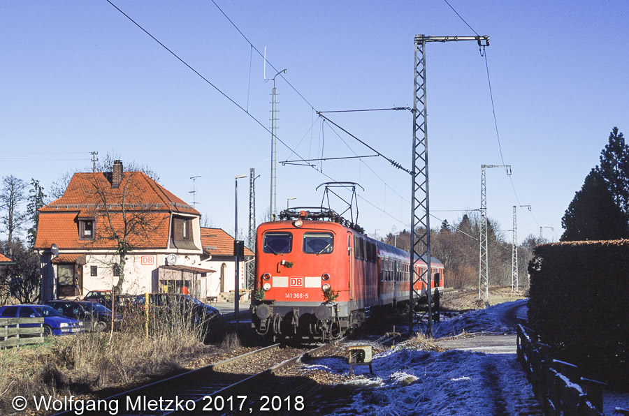 141 366-5 in Saulgrub am 12.12.2004 letzter Einsatztag der Baureihe 141
