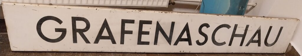 Original Historisches Bahnhofschild Grafenaschau